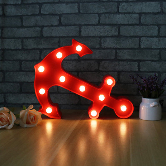 Skandinavische moderne Boot Anker ABS Batterie LED Wand Sconce Lampe