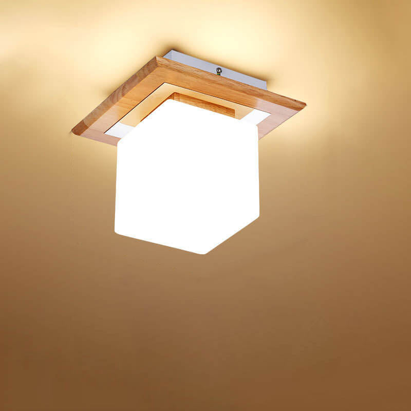 Frendorf | Nordova Deckenleuchte | Minimalistisches Holzdesign | Runde & Eckige Varianten | 1-flammig
