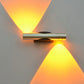 Moderne Kreativ Zylinder Rotierende Aluminium LED Wand Sconces Lampe