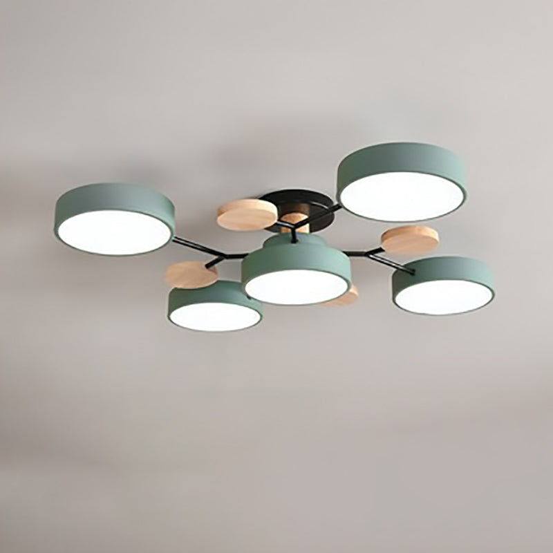 Frendorf | NordLuxe Molekül Design LED Deckenleuchte | Skandinavischer Stil | Semi-Flush Mount | Wohnraumbeleuchtung