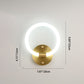 Contemporary Creative Brass Acrylic Round Oval Figure Six Eight Letter LED Wall Sconce Lamp For Hallway