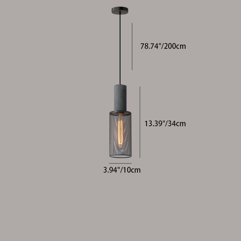 Frendorf | UrbanTaper Industrial Design Zement Pendelleuchte | Zylindrische Form | Moderner Look | Perfekt für Wohnzimmer
