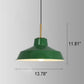 Frendorf | RetroDome Industrielle Vintage Pendelleuchte | Grünes Eisen-Kuppeldesign | Einzellicht | Rustikale Deckenbeleuchtung