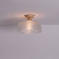 Frendorf | Logra Japanese Minimalist 1-Licht Semi-Flush Mount Deckenleuchte | Holz & Glas | Stimmungslicht | Deko für Zuhause