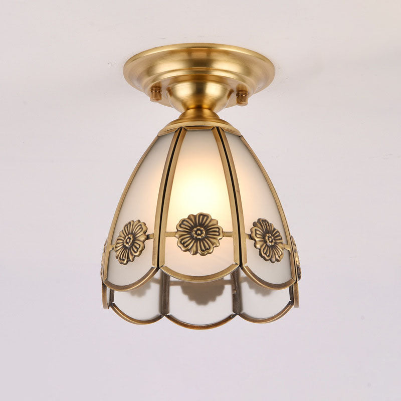 Frendorf | BrassCone Lux LED Deckenleuchte | Europäisches Design | Glas & Messing | Zeitloser Stil