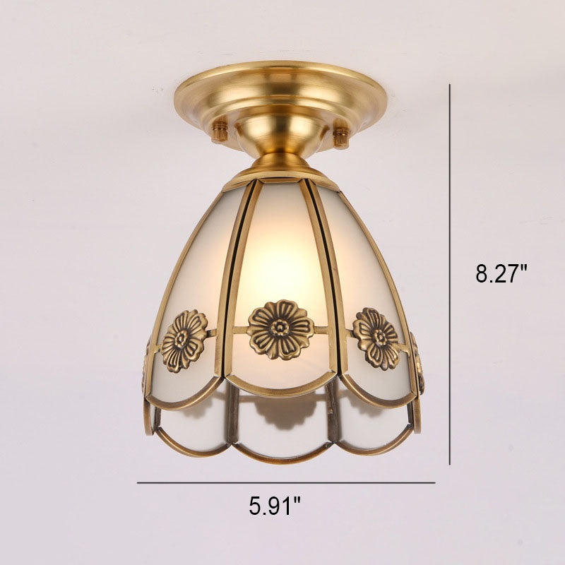 Frendorf | BrassCone Lux LED Deckenleuchte | Europäisches Design | Glas & Messing | Zeitloser Stil