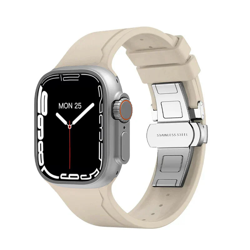 Frendorf | Luksus FKM Schmetterlingsverschlussarmband für Apple Watch