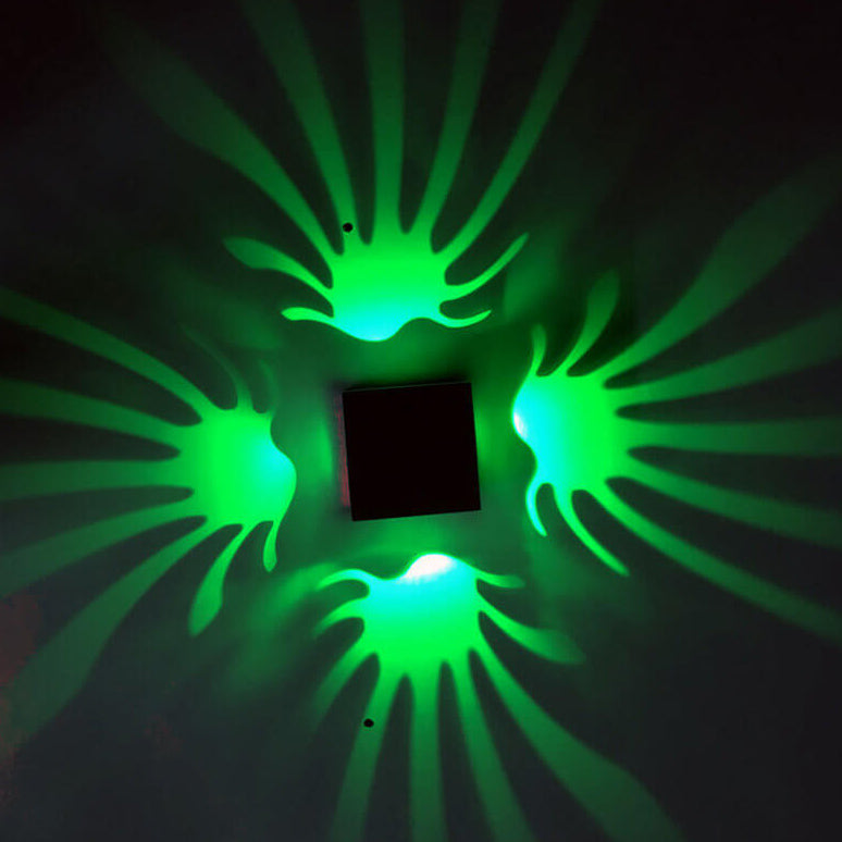 Kreative quadratische Aluminium Phoenix Tail LED dekorative Wand sconse Lampe