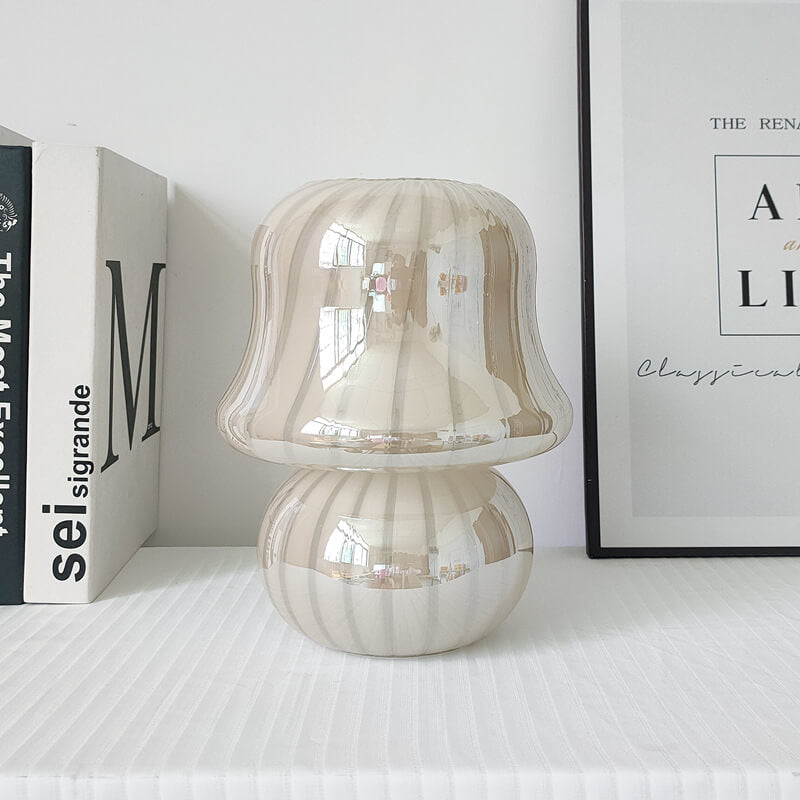 Frendorf | MushLume Glas Tischlampe | Französisches Design | Handgefertigt | Pilzform | Deko & Beleuchtung