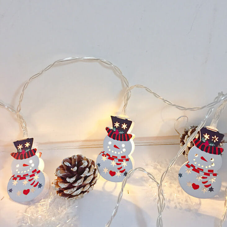 Frendorf | Weihnachtliche dekorative Lichterkette mit bemalten Glocken Elk Batteriekasten LED Lichterkette