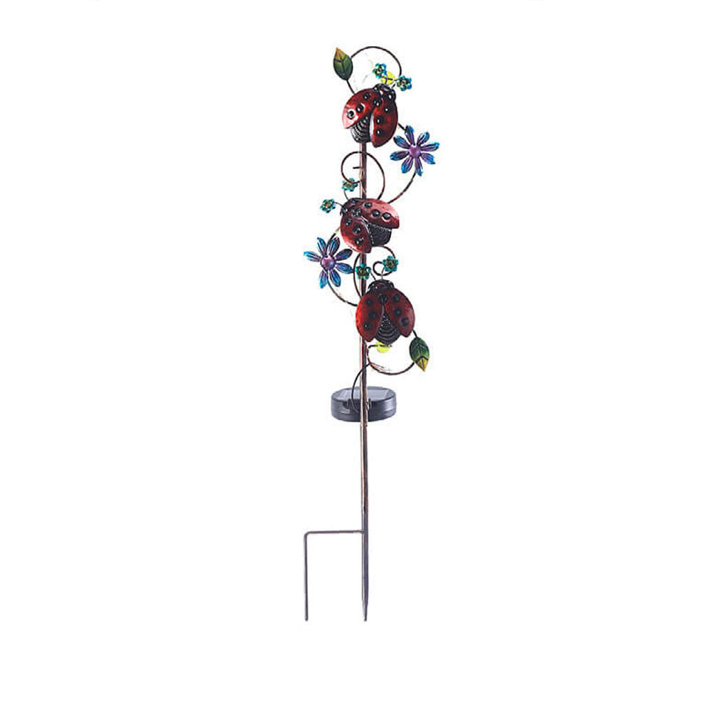 Frendorf | GardenGlow Solar Gartenleuchte | Metall-Design | Schmetterling, Libelle, Kolibri | Landschaftsbeleuchtung