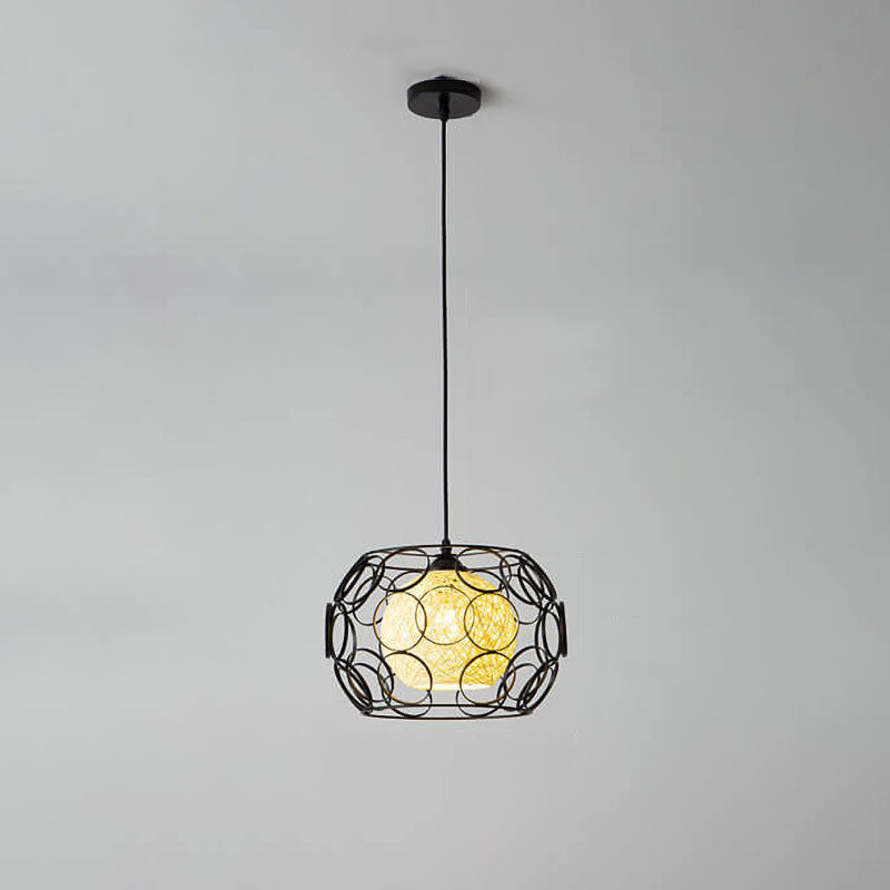 Frendorf | HempGlow Kreative Pendelleuchte aus Hanfgeflecht | Modernes Design | Einzigartiger Lichtakzent | Hängeleuchte für Zuhause
