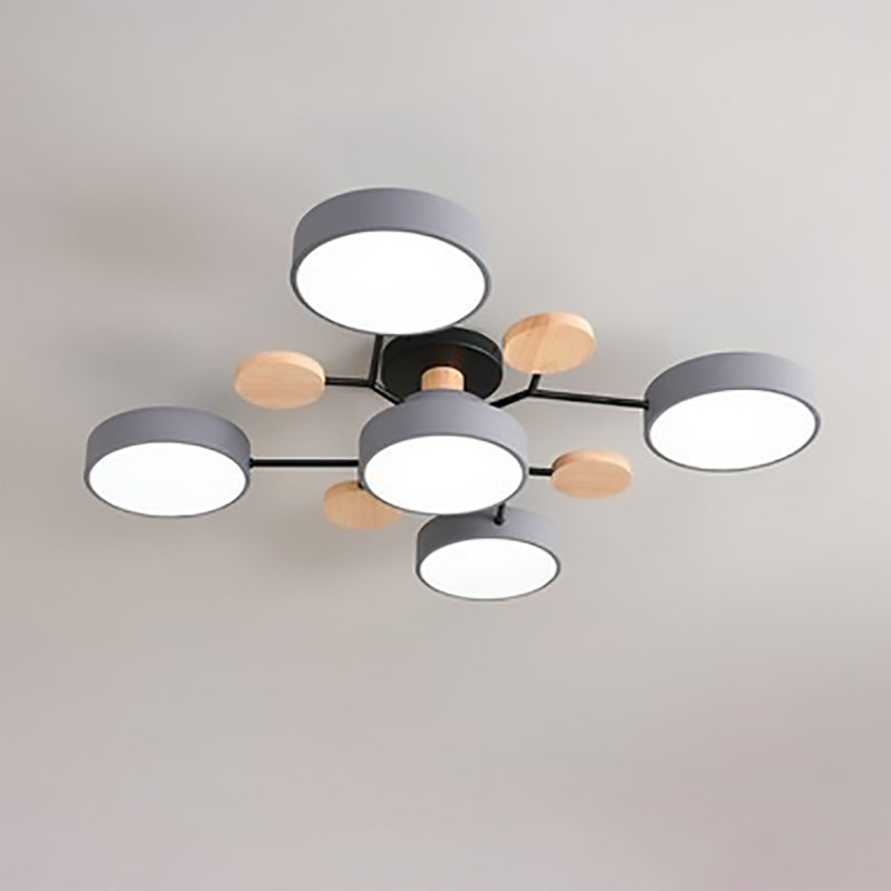 Frendorf | NordLuxe Molekül Design LED Deckenleuchte | Skandinavischer Stil | Semi-Flush Mount | Wohnraumbeleuchtung