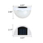 Frendorf | SolarCrest LED Wandleuchte | Halbkreis-Design | Solarbetrieben | Wasserdicht | Zaun- und Außenbeleuchtung