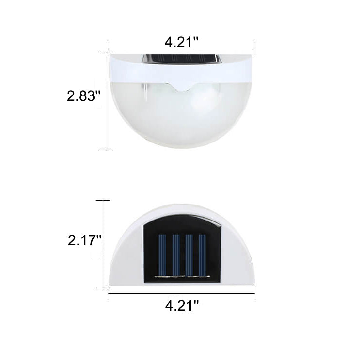 Frendorf | SolarCrest LED Wandleuchte | Halbkreis-Design | Solarbetrieben | Wasserdicht | Zaun- und Außenbeleuchtung