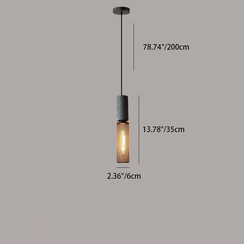 Frendorf | UrbanTaper Industrial Design Zement Pendelleuchte | Zylindrische Form | Moderner Look | Perfekt für Wohnzimmer