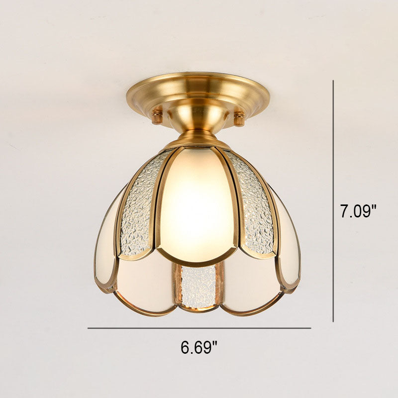 Frendorf | BrassCone Lux LED Deckenleuchte | Europäisches Design | Glas & Messing | Zeitloser Stil
