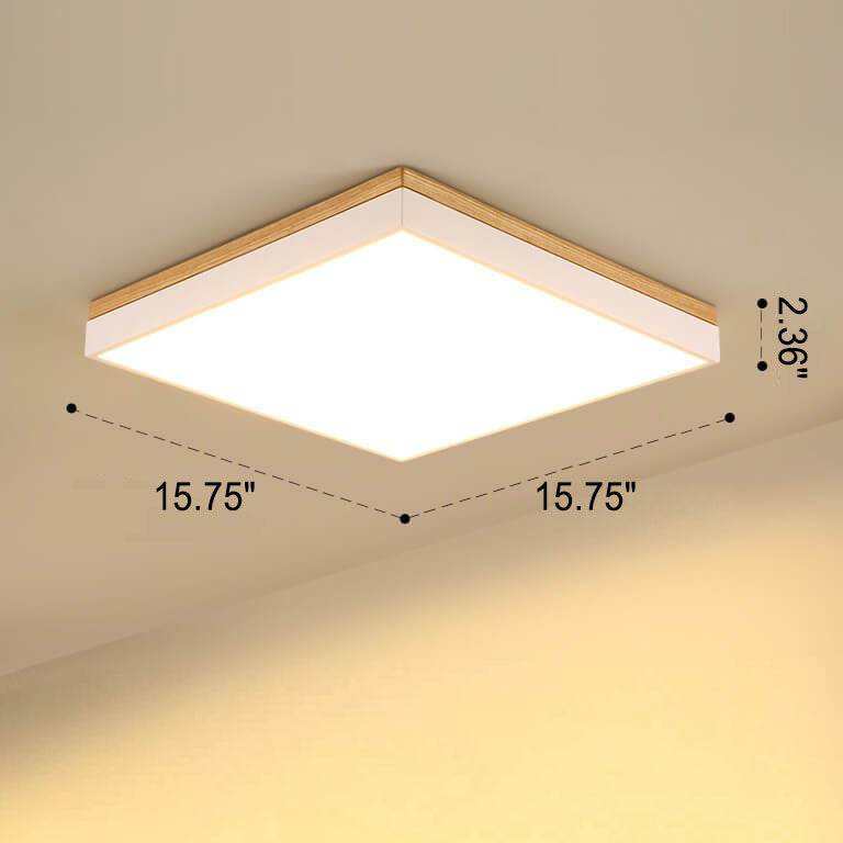 Frendorf | NordSphere LED Deckenleuchte | Nordic Design | Massivholz | Quadratisch & Rechteckig | Dimmbar | Warm- & Weißlicht