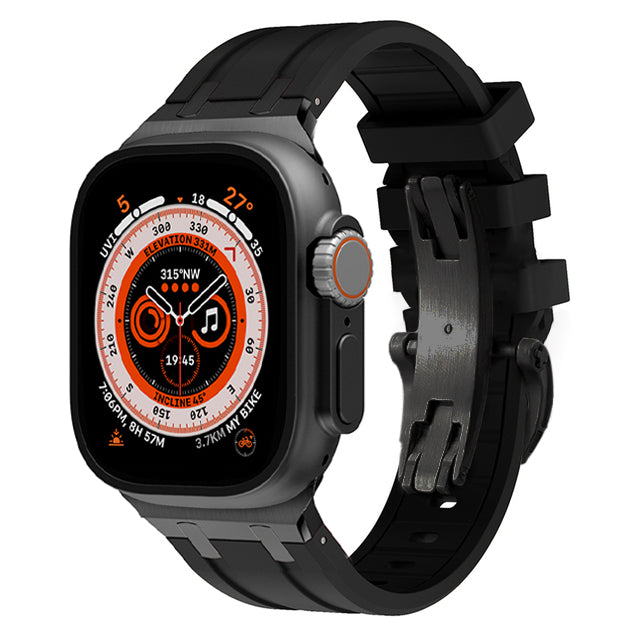 Frendorf | Butterfly-Schnalle dicke Silikonband mit Titanadapter