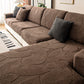 Modernes Blatt Jacquard Wasserdicht Anti-Kratzer Stretch Vollüberzug Sofaüberzug