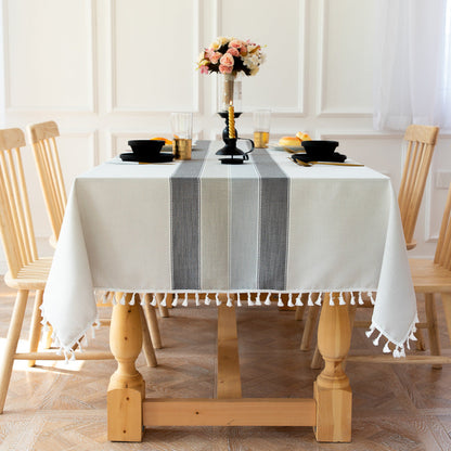 Wasserdicht Ölbeständig Rechteckige Tischdecke Baumwolle Leinen Faltenresistente Tischdecke für Küche Esszimmer Buffet Party