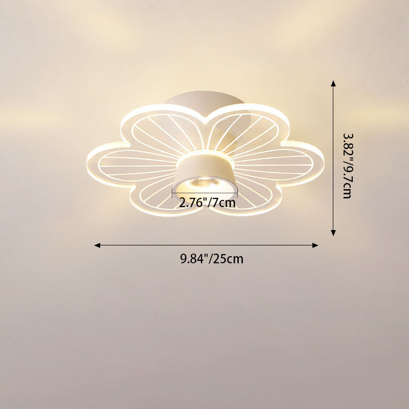 Frendorf | Bloomora Minimalistische LED-Deckenleuchte | Rosendesign | Runde Acryl-Lampe | Stimmungslicht für Wohnzimmer