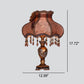 Frendorf | LaceLux Europäische Tischlampe | Stoff & Spitze | Elegante Harzfuß-Leuchte | Dekoration & Beleuchtung