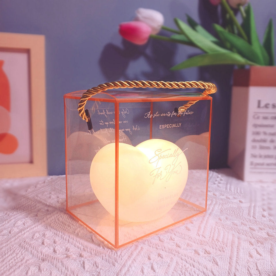 Moderne Silikon kreative Herz LED Nachtlicht Tischlampe