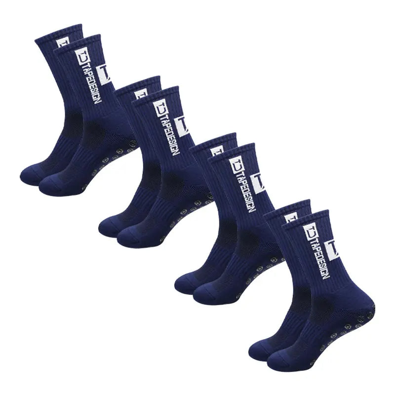 Frendorf | 4 Paare Fußballsocken Sport Grip Gummi Antirutschsocken