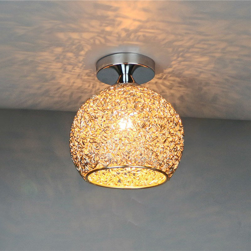 Frendorf | WeaveSphere Deckenleuchte | Skandinavisches Design | Geflochtene Kugel | 1-Licht | Perfekt für Flure und Wohnräume
