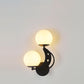 Frendorf | Asterovia DuoGlow Wandleuchte | Nordisches Design | Glas-Kugelschirme | 2-flammig | Mond- & Sternenmotiv