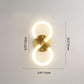 Contemporary Creative Brass Acrylic Round Oval Figure Six Eight Letter LED Wall Sconce Lamp For Hallway
