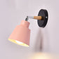Modern Minimalistische Zylindrische Trapezförmige Aluminium Holz 1-Licht Wand Sconce Lampe Für Schlafzimmer