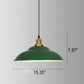 Frendorf | RetroDome Industrielle Vintage Pendelleuchte | Grünes Eisen-Kuppeldesign | Einzellicht | Rustikale Deckenbeleuchtung