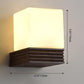 Frendorf | BrightLeaf Elegance Wandlampe | Antler-Design | Holzelemente & Zylinderglas | Perfekt fürs Wohnzimmer