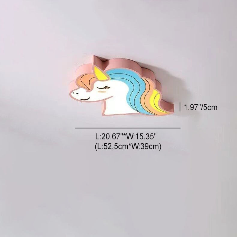 Frendorf | UniGlow Kinder Deckenleuchte | Modernes Einhorn-Design | LED Flächenleuchte | Acryl & Eisen