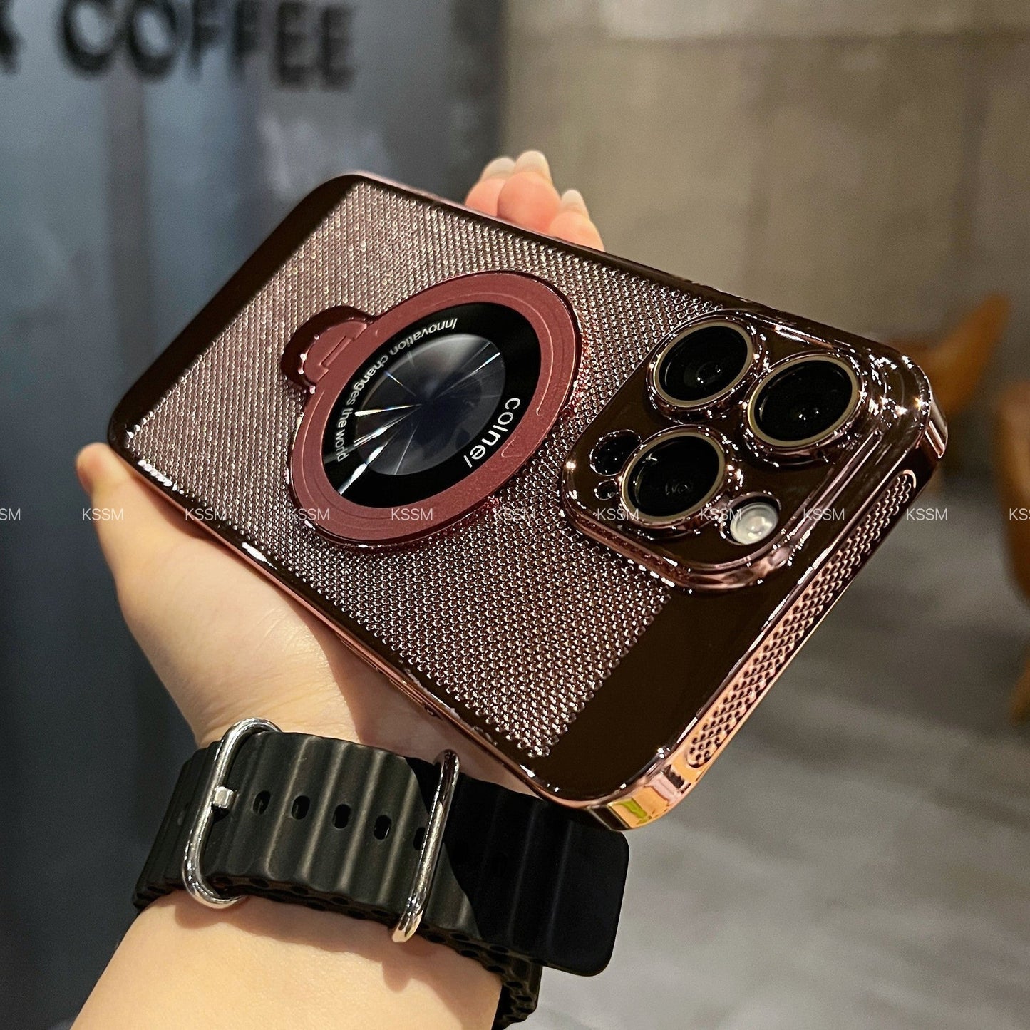 Frendorf | 360° Rotierendes Ständer-Handyhülle mit fortschrittlicher Wärmeableitung und Unterstützung für magnetisches Laden