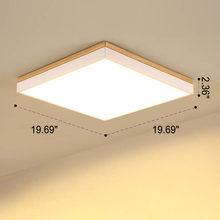 Frendorf | NordSphere LED Deckenleuchte | Nordic Design | Massivholz | Quadratisch & Rechteckig | Dimmbar | Warm- & Weißlicht