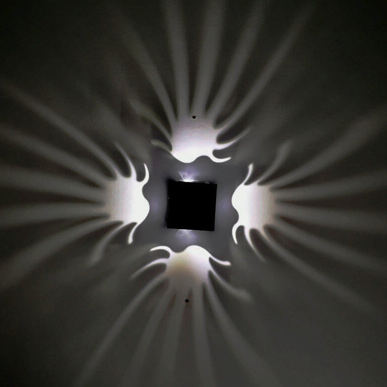 Kreative quadratische Aluminium Phoenix Tail LED dekorative Wand sconse Lampe