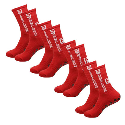 Frendorf | 4 Paare Fußballsocken Sport Grip Gummi Antirutschsocken