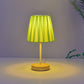 Nordic Vintage Stoff Cone Massivholz LED Tischlampe