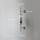 Frendorf | Lumivault Industrial Wandlampe | Zylindrischer Glasschirm | Eisenrahmen | Deko für Schlafzimmer & Wohnräume