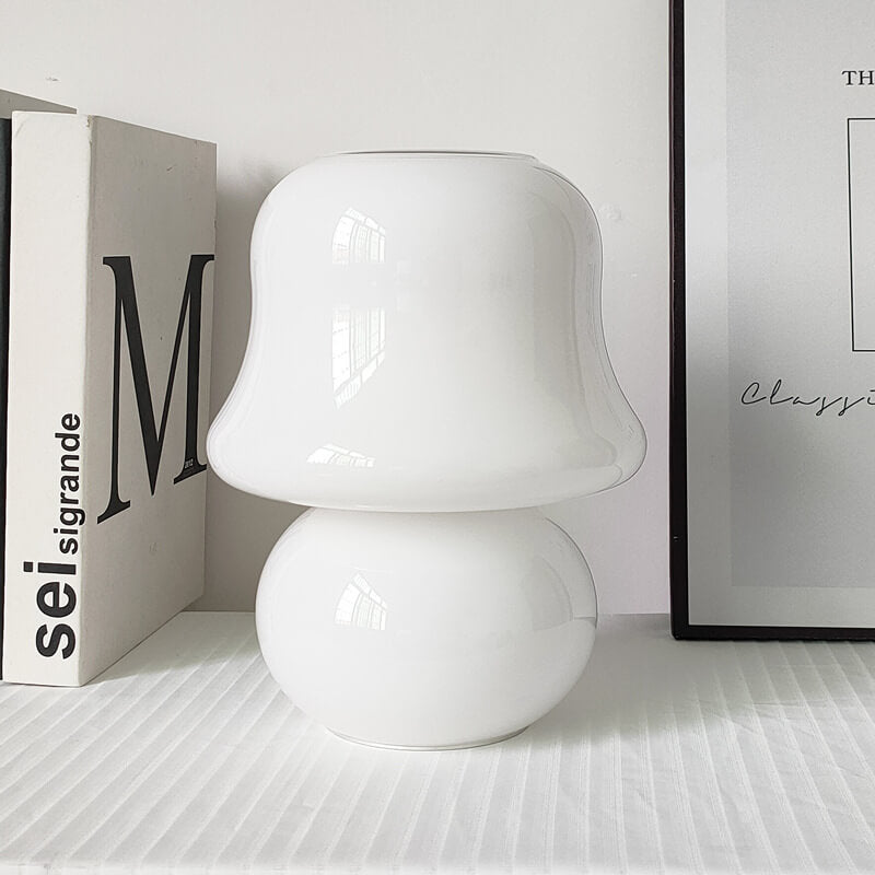 Frendorf | MushLume Glas Tischlampe | Französisches Design | Handgefertigt | Pilzform | Deko & Beleuchtung