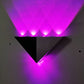 Frendorf | TriLumina Prisma LED Wandleuchte | Kreatives Pyramidendesign | Aluminium & Acryl | Farbige Lichtoptionen