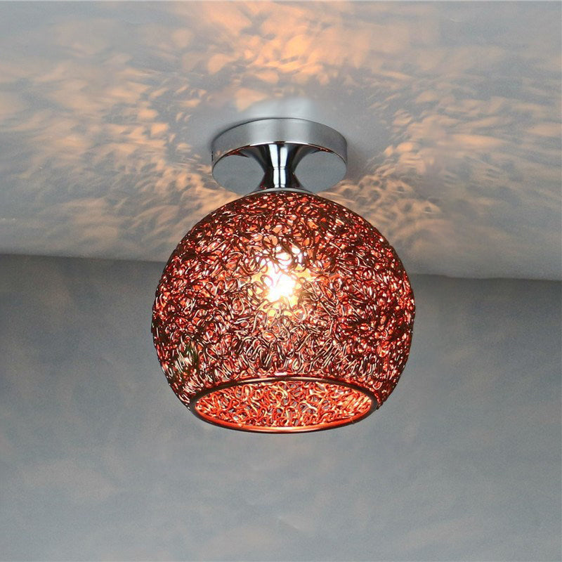 Frendorf | WeaveSphere Deckenleuchte | Skandinavisches Design | Geflochtene Kugel | 1-Licht | Perfekt für Flure und Wohnräume