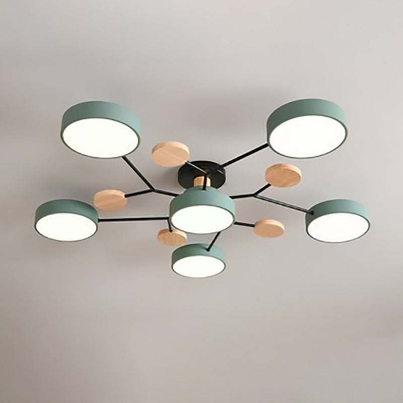 Frendorf | NordLuxe Molekül Design LED Deckenleuchte | Skandinavischer Stil | Semi-Flush Mount | Wohnraumbeleuchtung