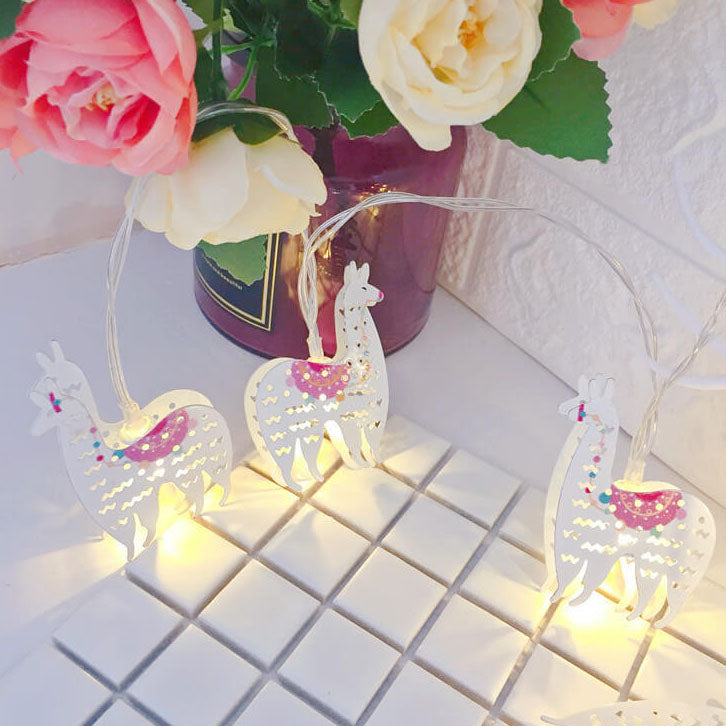 Frendorf | Weihnachtliche dekorative Lichterkette mit bemalten Glocken Elk Batteriekasten LED Lichterkette