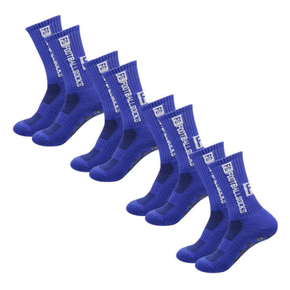 Frendorf | 4 Paare Fußballsocken Sport Grip Gummi Antirutschsocken