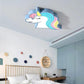 Frendorf | UniGlow Kinder Deckenleuchte | Modernes Einhorn-Design | LED Flächenleuchte | Acryl & Eisen