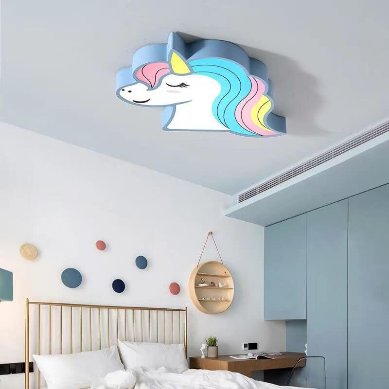 Frendorf | UniGlow Kinder Deckenleuchte | Modernes Einhorn-Design | LED Flächenleuchte | Acryl & Eisen